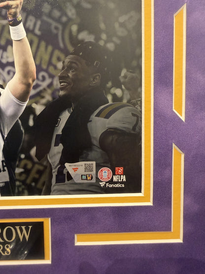 Joe Burrow Autographed Hand Signed Custom Framed 8x10 LSU Tigers Photo - Fanatics COA