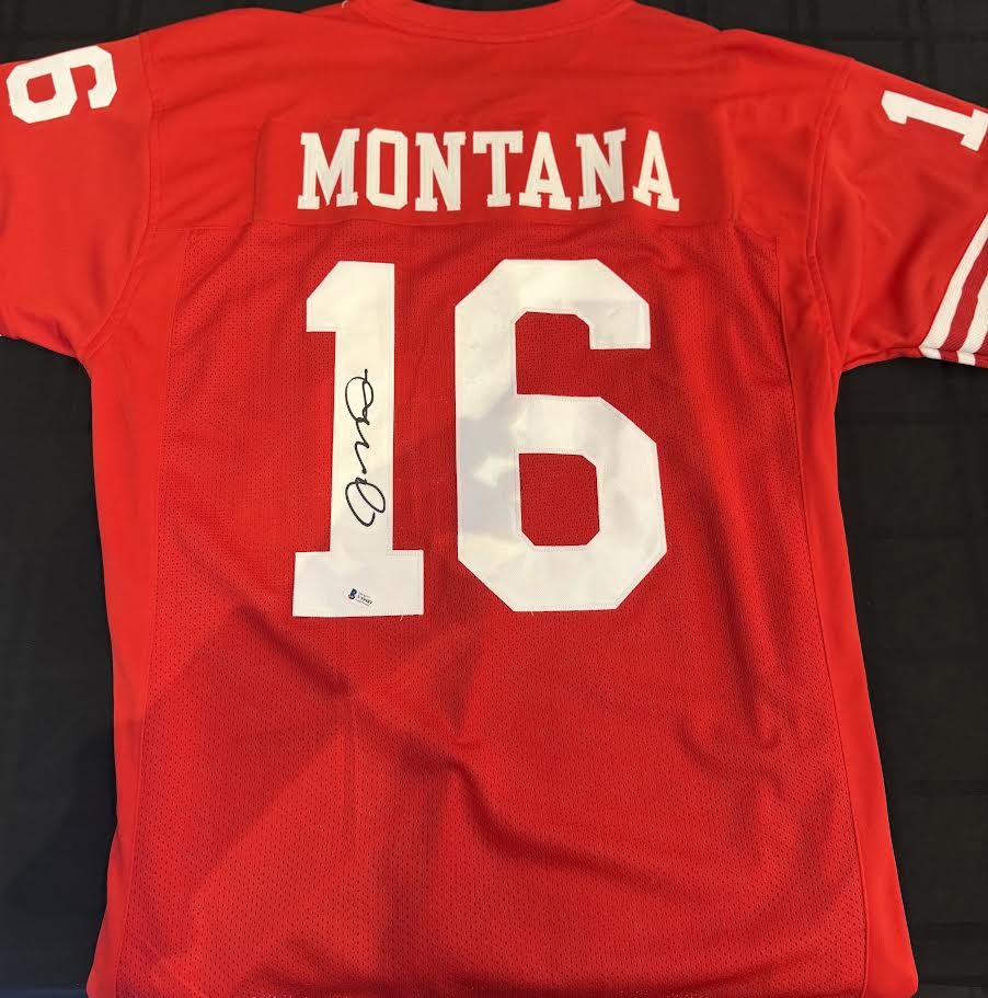 Joe Montana Autographed Hand Signed Custom San Francisco 49ers Jersey - Beckett COA