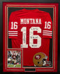 Joe Montana Autographed Hand Signed Custom Framed San Francisco 49ers Jersey W Insc. - JSA COA