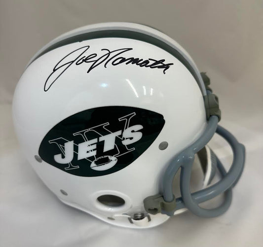 Joe Namath Signed Full Size Replica RK New York Jets Helmet - JSA COA