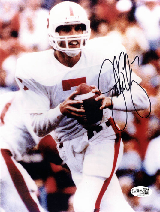 John Elway Autographed Hand Signed 8x10 Stanford University Photo - JSA COA