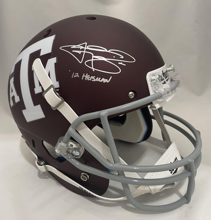 Johnny Manziel Autographed Hand Signed Full Size Replica Texas A&M Helmet - Beckett COA