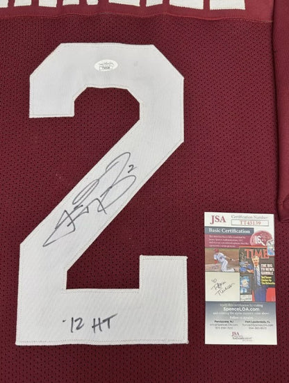 Johnny Manziel Autographed Hand Signed Custom Framed A&M Jersey - PSA COA