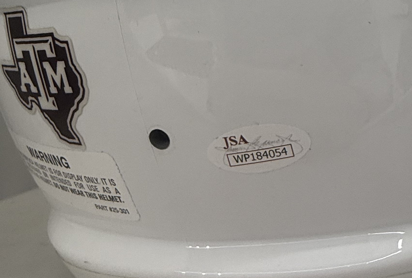 Johnny Manziel Autographed Hand Signed Full Size Replica Texas A&M Aggies Helmet W/ Insc. - JSA COA