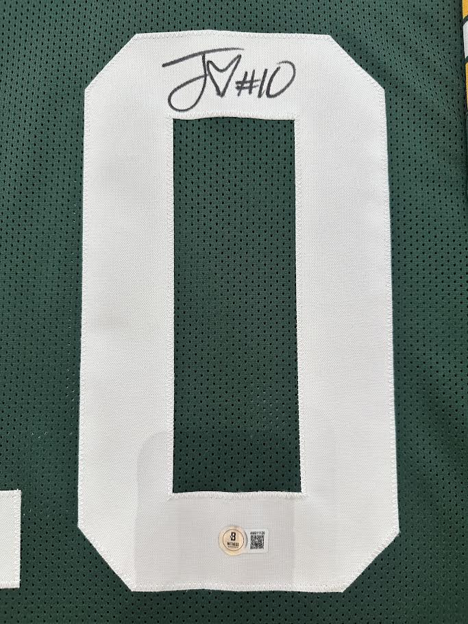 Jordan Love Autographed Hand Signed Custom Framed Green Bay Packers Jersey - Beckett COA