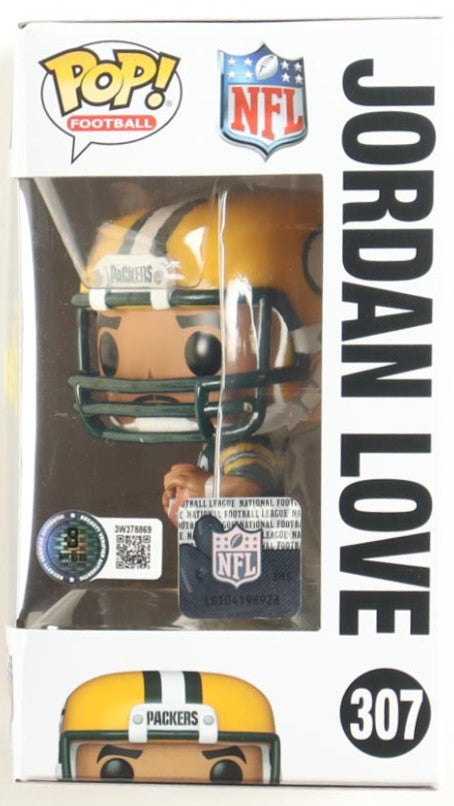 Jordan Love Autographed Hand Signed Green Bay Packers Funko Pop #307 - Beckett COA