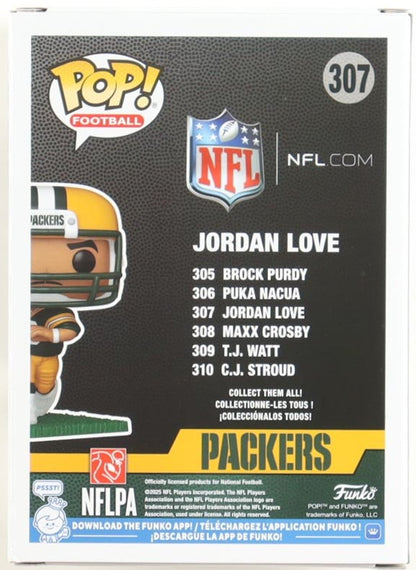 Jordan Love Autographed Hand Signed Green Bay Packers Funko Pop #307 - Beckett COA