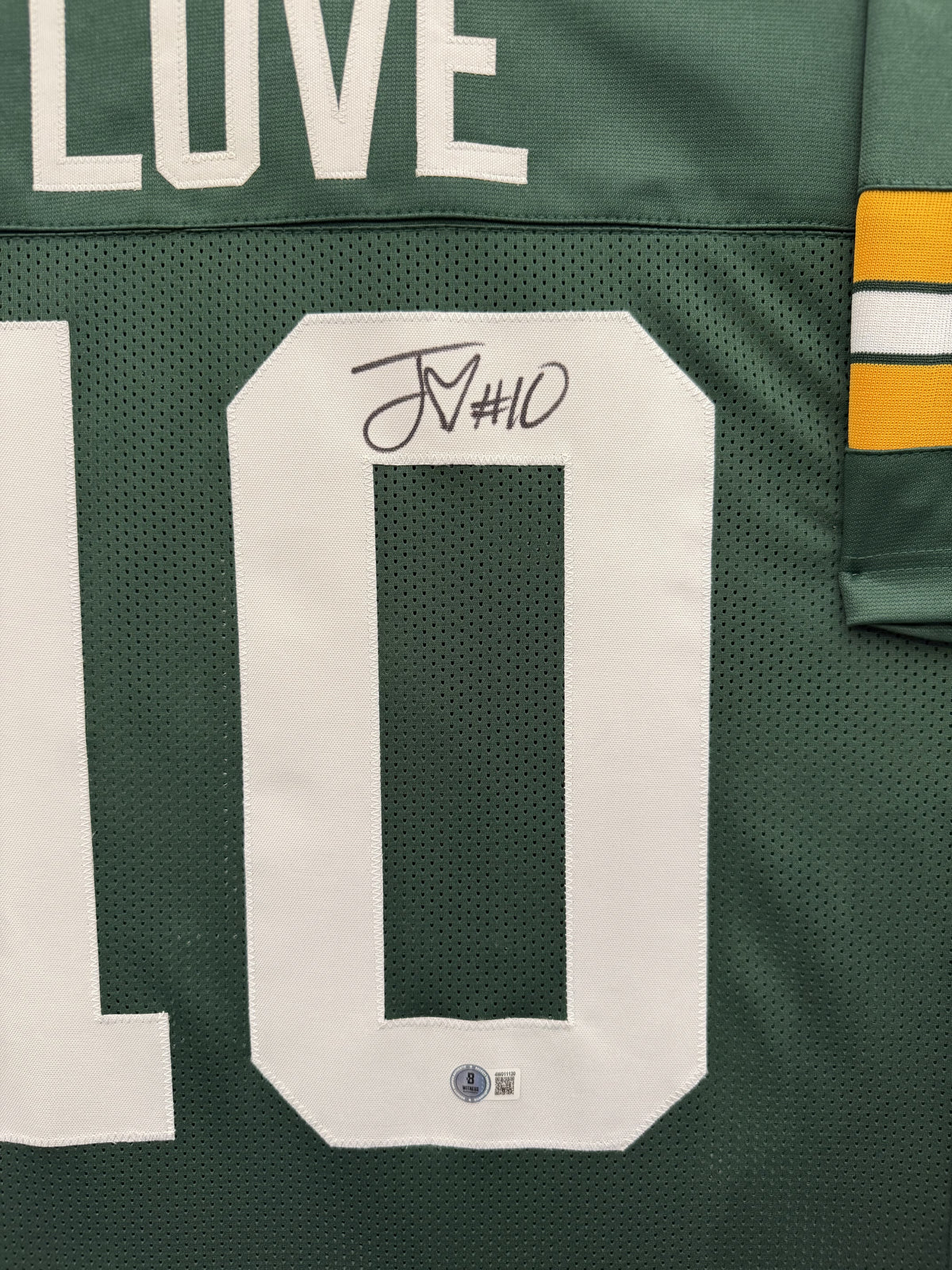 Jordan Love Autographed Hand Signed Custom Framed Green Bay Packers Jersey - Beckett COA