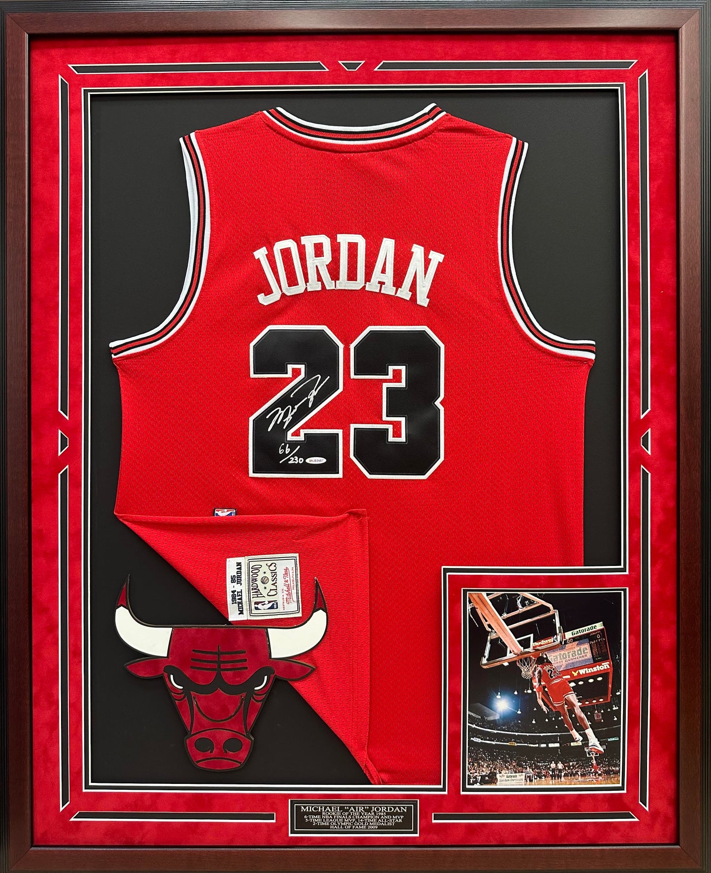 Michael Jordan Autographed Hand Signed Custom Framed ROOKIE Chicago Bulls Jersey - UDA