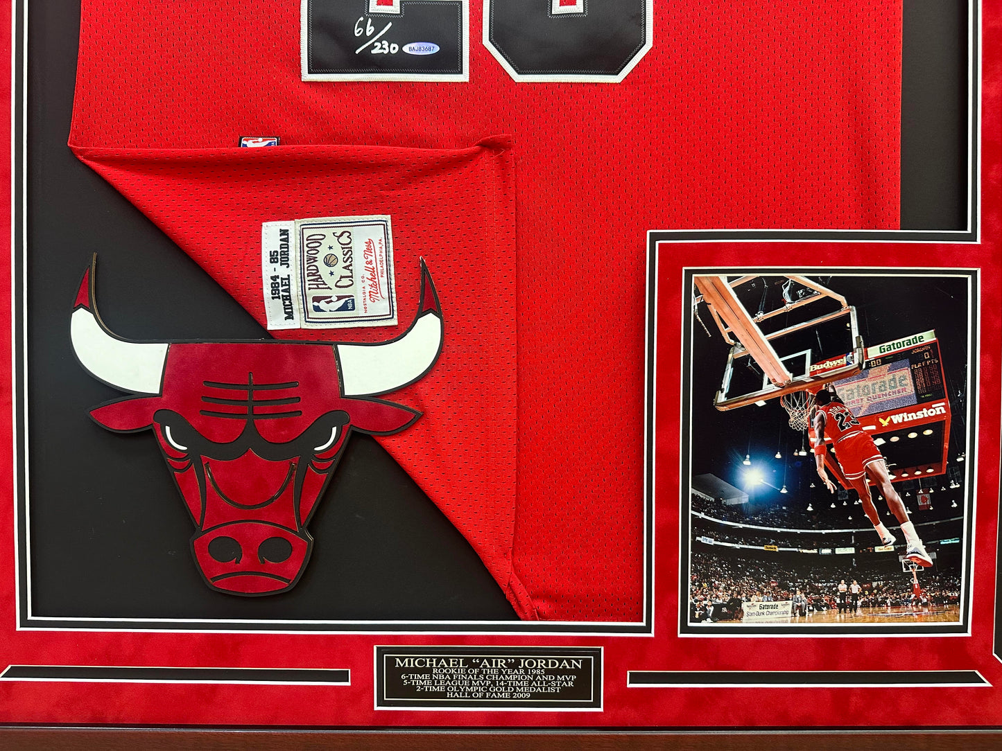 Michael Jordan Autographed Hand Signed Custom Framed ROOKIE Chicago Bulls Jersey - UDA