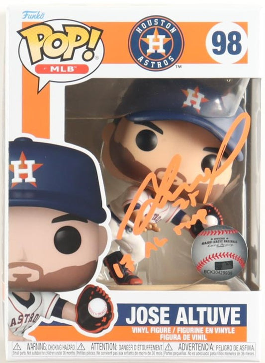 Jose Altuve Autographed Hand Signed Funko Pop #98 - Beckett COA