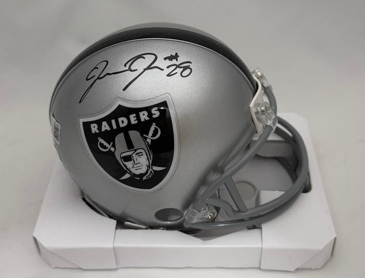 Josh Jacobs Autographed Hand Signed Las Vegas Raiders Mini Helmet - Beckett COA