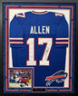 Josh Allen Autographed Hand Signed Custom Framed Buffalo Bills Jersey - JSA COA