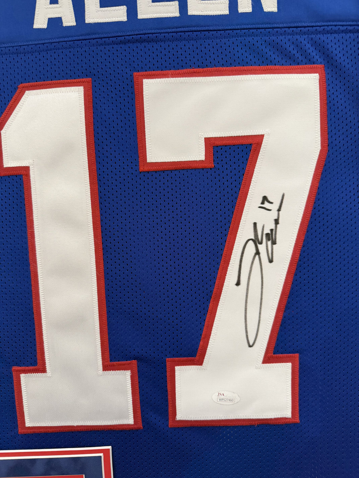Josh Allen Autographed Hand Signed Custom Framed Buffalo Bills Jersey - JSA COA