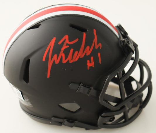 Justin Fields Autographed Hand Signed Ohio State Mini Helmet - Beckett COA