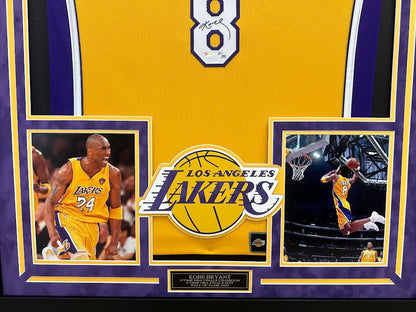 Kobe Bryant Autographed Hand Signed Custom Framed LA Lakers LE Jersey - UDA