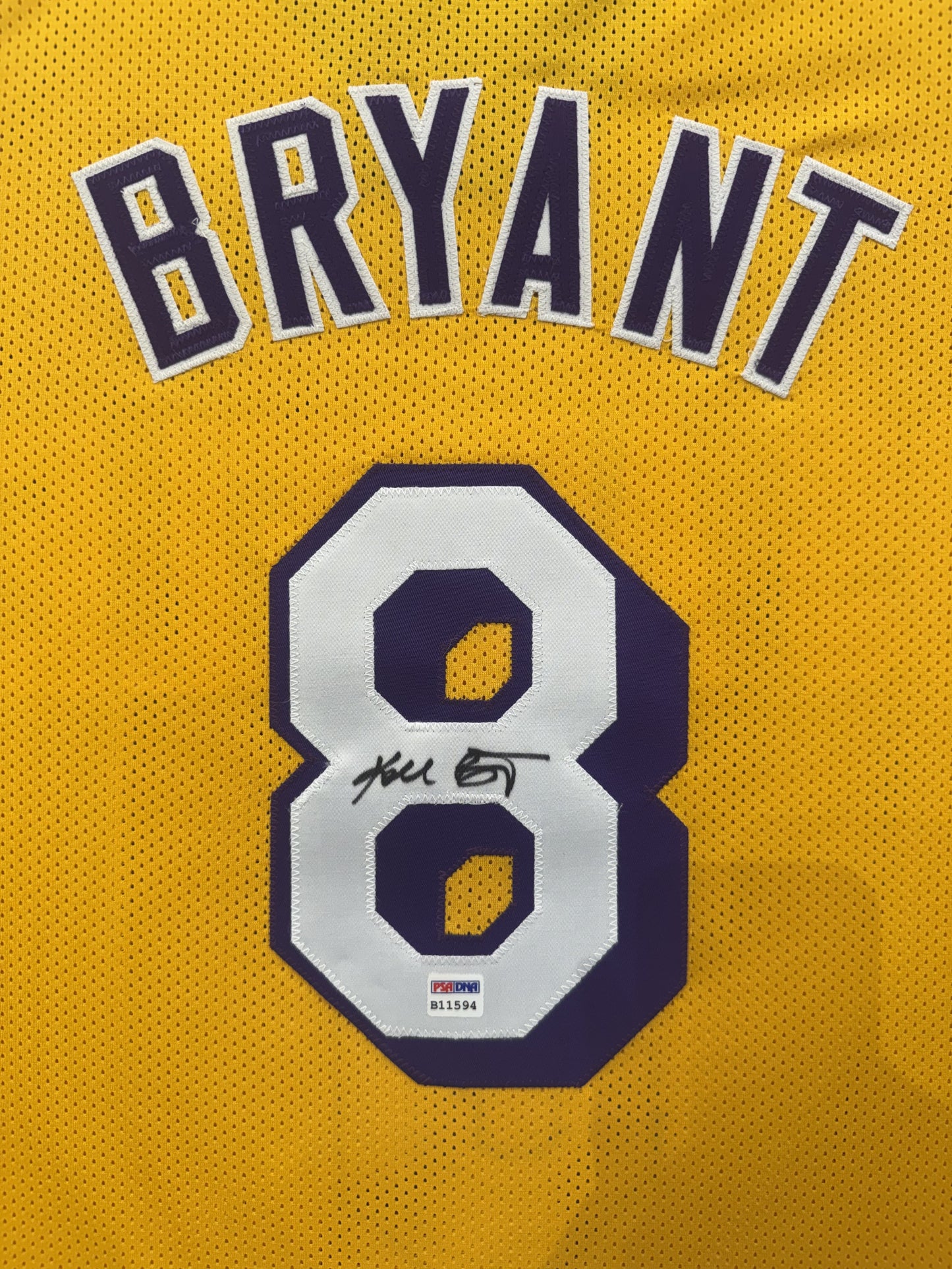 Kobe Bryant Autographed Hand Signed Custom Framed LA Lakers Jersey - PSA COA