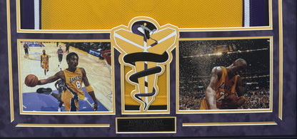 Kobe Bryant Autographed Hand Signed Custom Framed LA Lakers Jersey - PSA COA