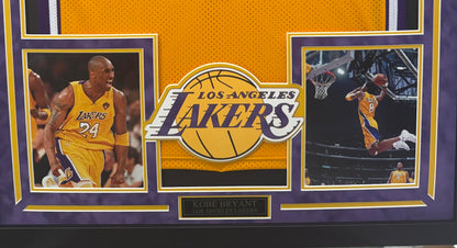 Kobe Bryant Autographed Hand Signed Custom Framed LA Lakers Jersey - PSA/Beckett COA