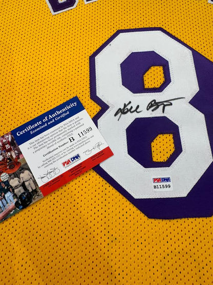 Kobe Bryant Autographed Hand Signed Custom Framed LA Lakers #8 Jersey (Custom Mamba Logo) - PSA/DNA COA