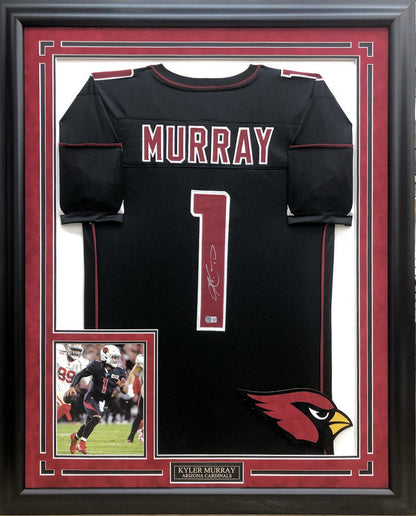 Kyler Murray Autographed Hand Signed Custom Framed Arizona Cardinals Jersey - Beckett COA