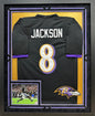 Lamar Jackson Autographed Hand Signed Custom Framed Baltimore Ravens Jersey - JSA COA