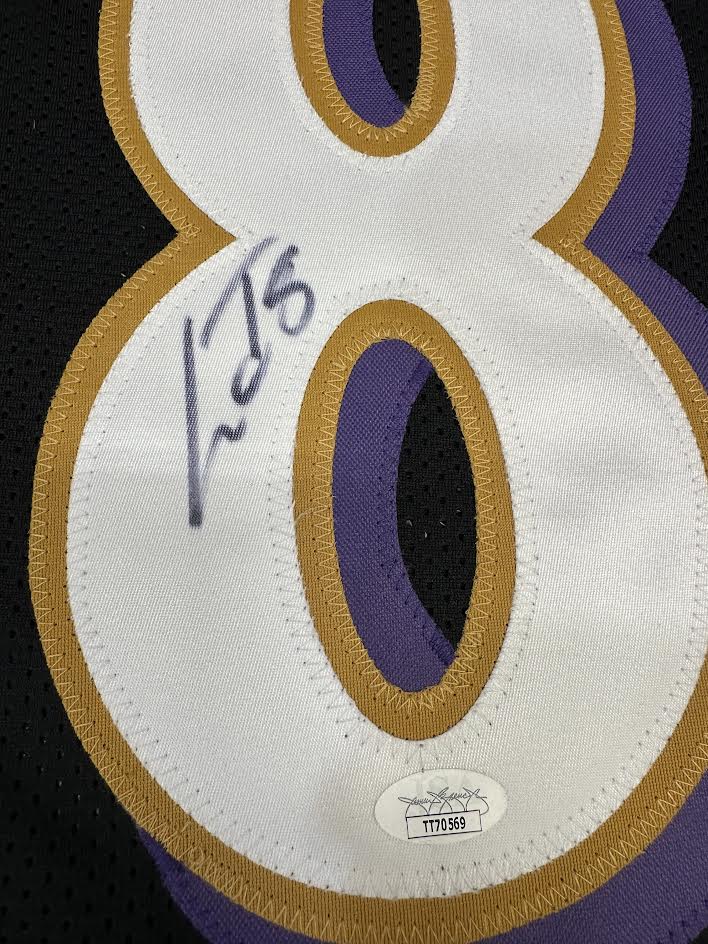 Lamar Jackson Autographed Hand Signed Custom Framed Baltimore Ravens Jersey - JSA COA