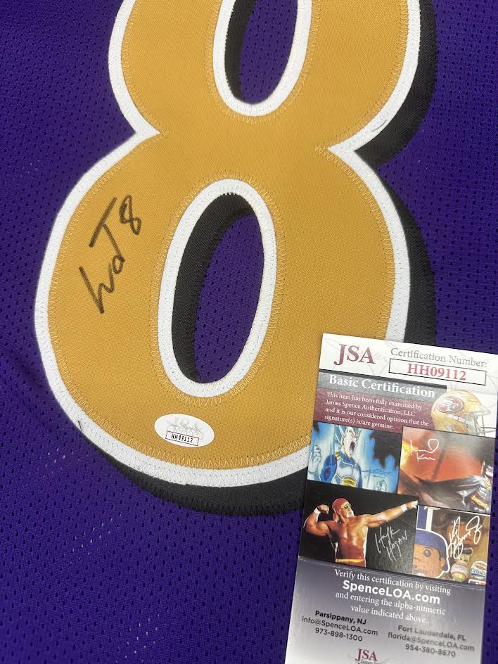 Lamar Jackson Autographed Hand Signed Custom Framed Baltimore Ravens Jersey - JSA COA