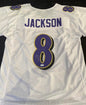 Lamar Jackson Autographed Hand Signed Custom Baltimore Ravens Jersey - JSA COA