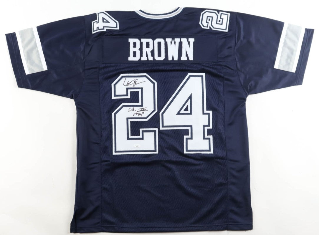 Larry Brown Autographed Hand Signed Custom Dallas Cowboys Jersey With Insc. - JSA COA