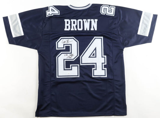 Larry Brown Autographed Hand Signed Custom Dallas Cowboys Jersey With Insc. - JSA COA