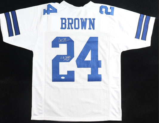 Larry Brown Autographed Hand Signed Custom Dallas Cowboys Jersey - JSA COA