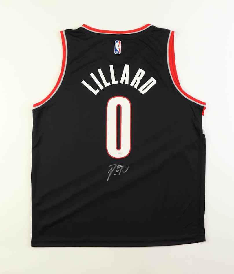 Damian Lillard Autographed Hand Signed Nike Portland Trailblazers Jersey - JSA COA