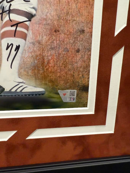 McCoy/Young/Williams/Campbell Autographed Hand Signed Custom Framed 16x20 Texas Longhorns Photo - Fanatics COA