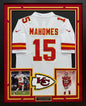 Patrick Mahomes Autographed Hand Signed Custom Framed Kansas City Chiefs Jersey (White) - Beckett COA