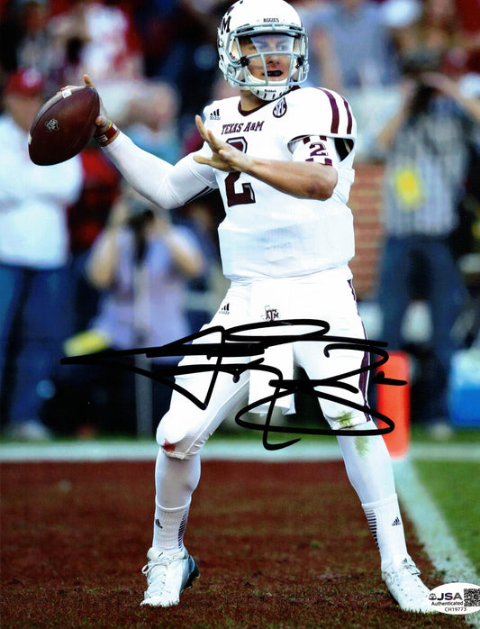 Johnny Manziel Autographed Hand Signed 8x10 Texas A&M Photo - JSA COA