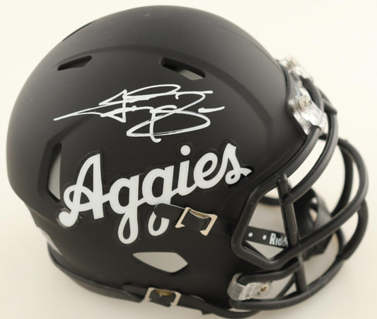 Johnny Manziel Autographed Hand Signed Texas A&M Mini Helmet - Beckett COA