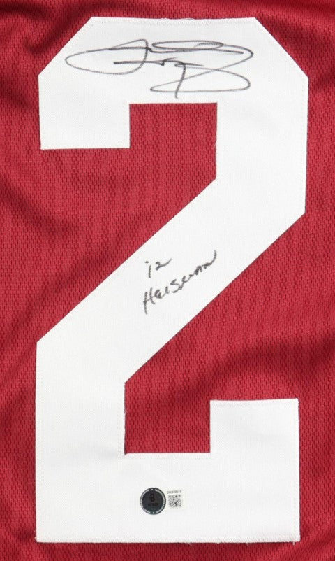 Johnny Manziel Autographed Hand Signed Custom Texas A&M Aggies Jersey W/ Inscription - Beckett COA