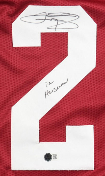 Johnny Manziel Autographed Hand Signed Custom Texas A&M Aggies Jersey W/ Inscription - Beckett COA