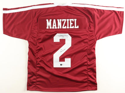 Johnny Manziel Autographed Hand Signed Custom Texas A&M Aggies Jersey W/ Inscription - Beckett COA