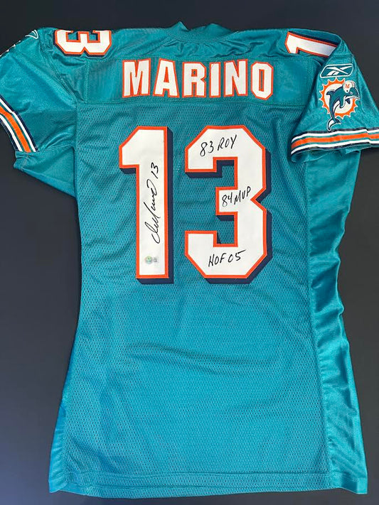 Dan Marino Autographed Hand Signed Reebok Miami Dolphins Jersey W/ Insc. - Beckett COA