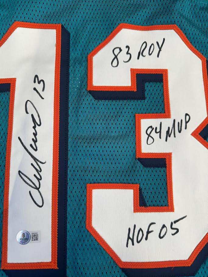 Dan Marino Autographed Hand Signed Reebok Miami Dolphins Jersey W/ Insc. - Beckett COA