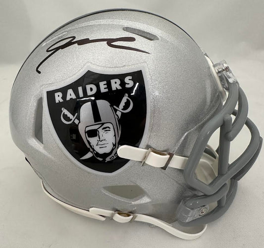 Maxx Crosby Autographed Hand Signed Las Vegas Raiders Mini Helmet - Fanatics COA