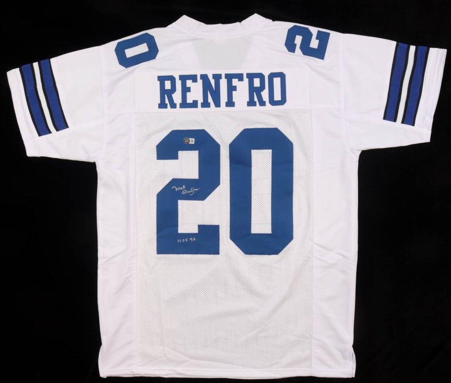 Mel Renfro Autographed Hand Signed Custom Dallas Mavericks Jersey W/ Inscription - Beckett COA
