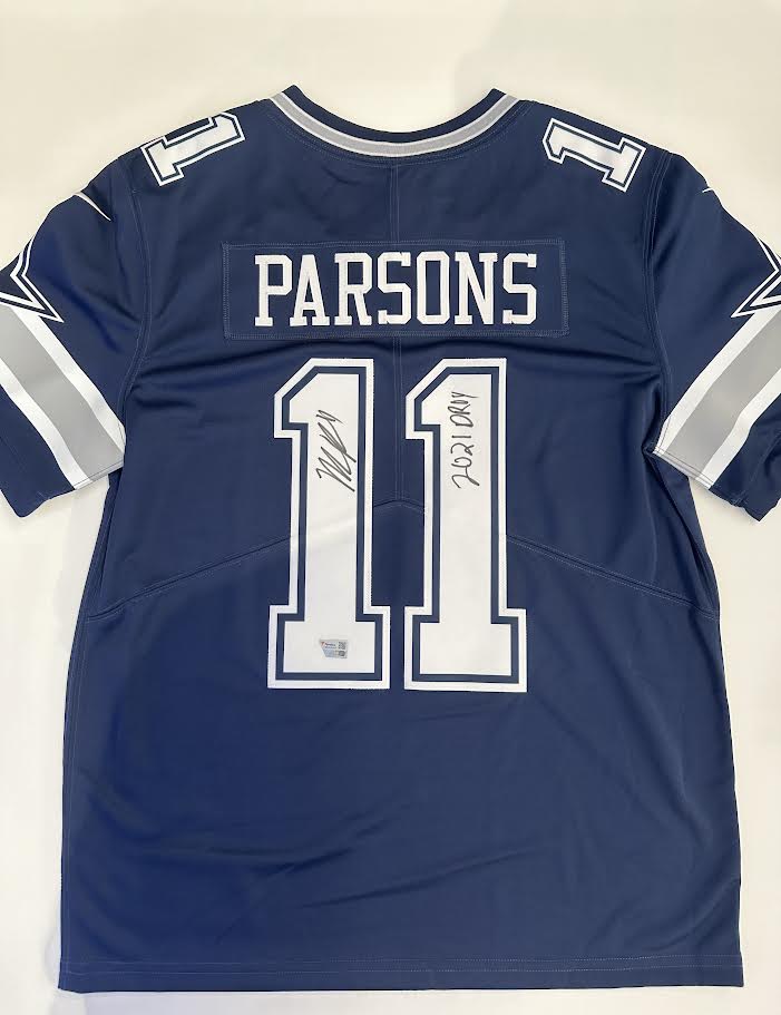 Micah Parsons Autographed Hand Signed Nike Dallas Cowboys Jersey - Fanatics COA