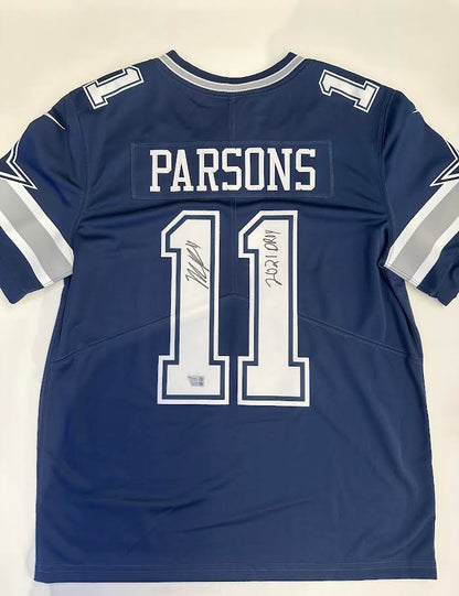 Micah Parsons Autographed Hand Signed Nike Dallas Cowboys Jersey - Fanatics COA