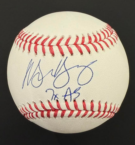 Michael Young Autographed Hand Signed Baseball W/ Inscription - Authentic Ink COA