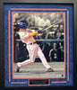 Michael Young Autographed Hand Signed Custom Framed 16x20 Texas Rangers Photo - Authentic Ink COA