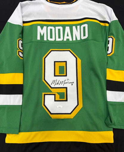 Mike Modano Autographed Hand Signed Custom Minnesota North Stars Jersey - JSA COA
