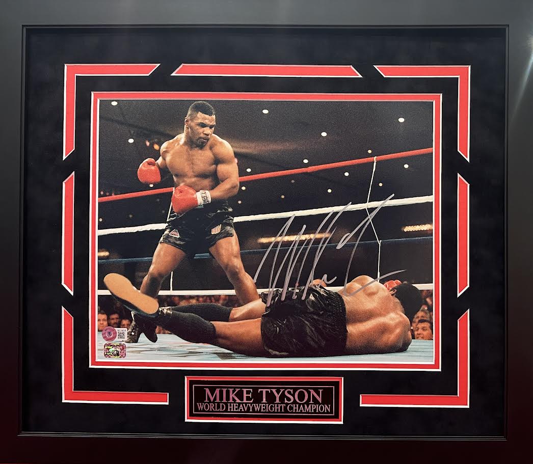 Mike Tyson Autographed Hand Signed Custom Framed 11x14 Photo - Beckett COA